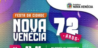 Festa de 72 anos de Nova Venécia começa nesta quinta-feira com shows, rodeio e programação especial