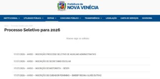 Prefeitura de Nova Venécia abre processos seletivos para contratação temporária em diversos cargos