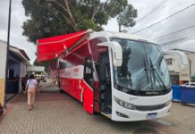 Novo ônibus do HEMOES coleta 67 bolsas de sangue durante campanha em Nova Venécia