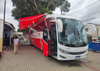 Novo ônibus do HEMOES coleta 67 bolsas de sangue durante campanha em Nova Venécia